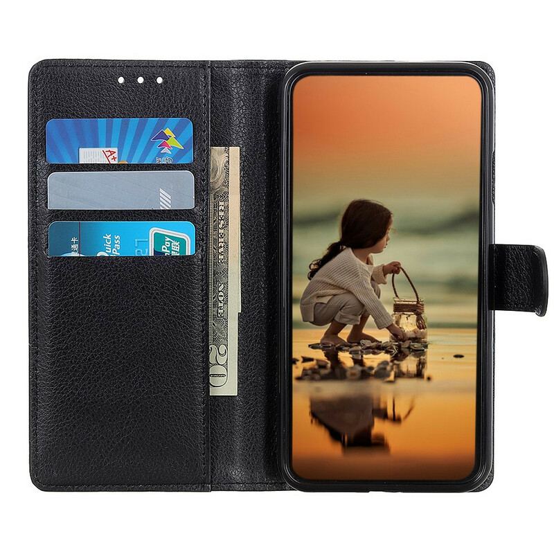 Capa Em Pele Para Realme 7 Pro Tradicionalmente Lichia