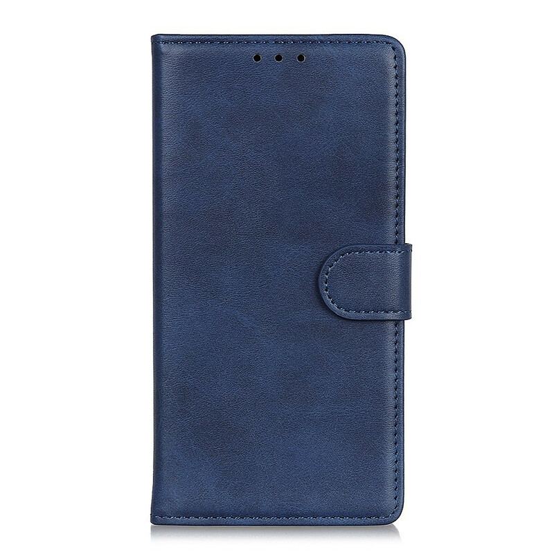 Capa Flip Para Realme 7 Pro Efeito De Couro Fosco Retrô