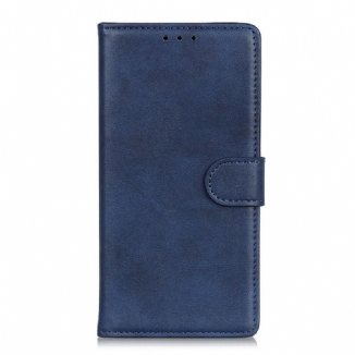 Capa Flip Para Realme 7 Pro Efeito De Couro Fosco Retrô