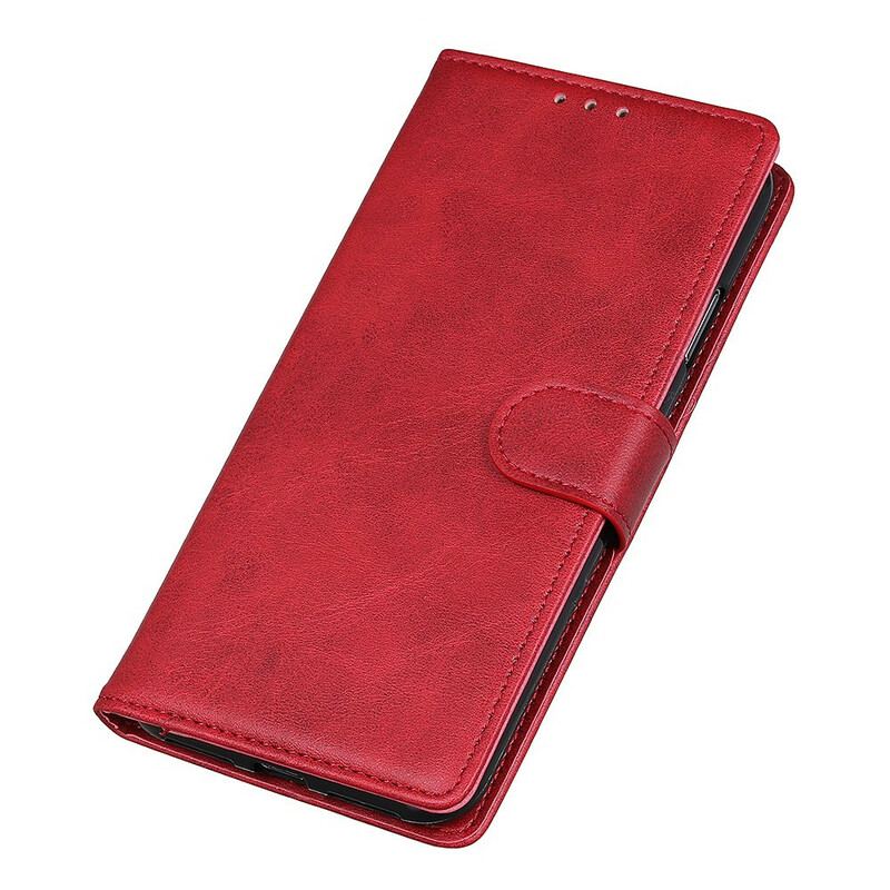 Capa Flip Para Realme 7 Pro Efeito De Couro Fosco Retrô