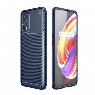 Capa Para Realme 7 Pro Textura Flexível De Fibra De Carbono