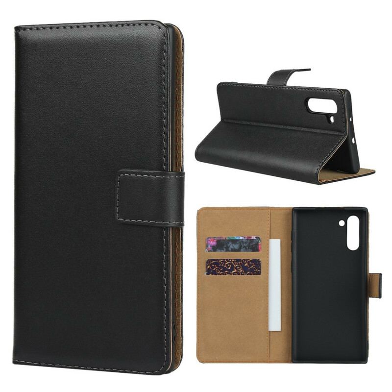 Capa De Couro Para Samsung Galaxy Note 10 Convite De Couro Genuíno