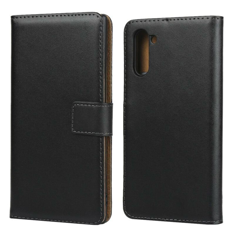 Capa De Couro Para Samsung Galaxy Note 10 Convite De Couro Genuíno