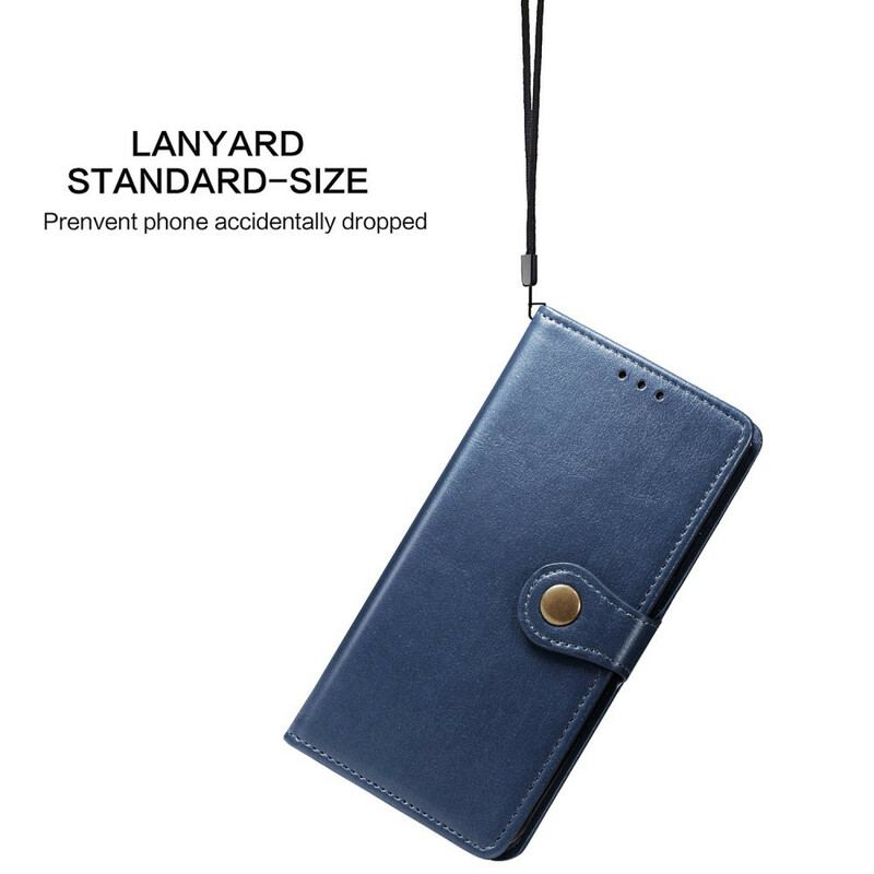 Capa De Couro Para Samsung Galaxy Note 10 De Cordão Tiras Elegantes De Couro Falso