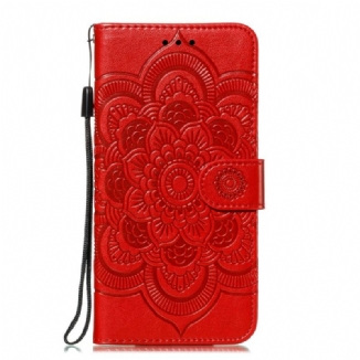 Capa De Couro Para Samsung Galaxy Note 10 Mandala Completa