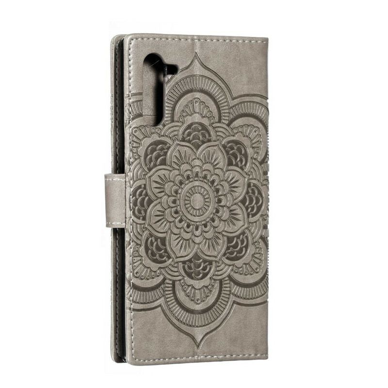 Capa De Couro Para Samsung Galaxy Note 10 Mandala Completa