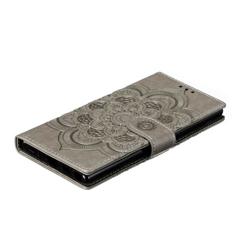 Capa De Couro Para Samsung Galaxy Note 10 Mandala Completa