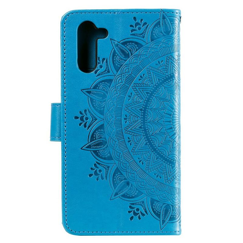 Capa De Couro Para Samsung Galaxy Note 10 Mandala Do Sol