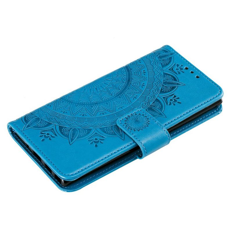 Capa De Couro Para Samsung Galaxy Note 10 Mandala Do Sol