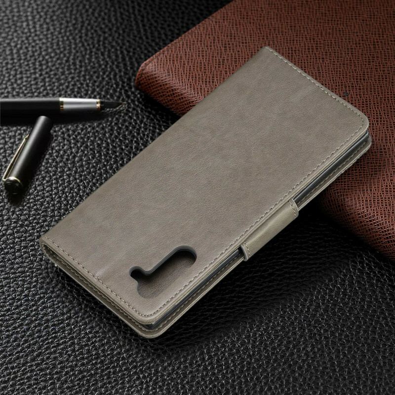 Capa Folio Para Samsung Galaxy Note 10 Flip Borboletas E Aba Oblíqua