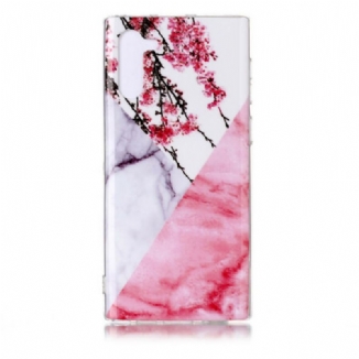 Capa Para Samsung Galaxy Note 10 Incrível Mármore Floral