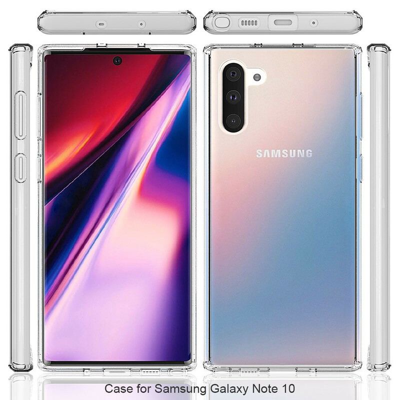 Capa Para Samsung Galaxy Note 10 Transparente E Acrílico