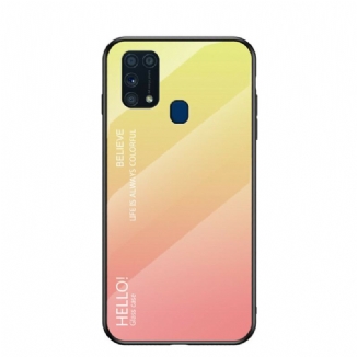 Capa De Celular Para Samsung Galaxy M31 Olá Vidro Temperado