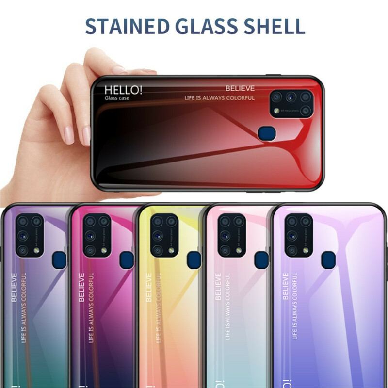 Capa De Celular Para Samsung Galaxy M31 Olá Vidro Temperado