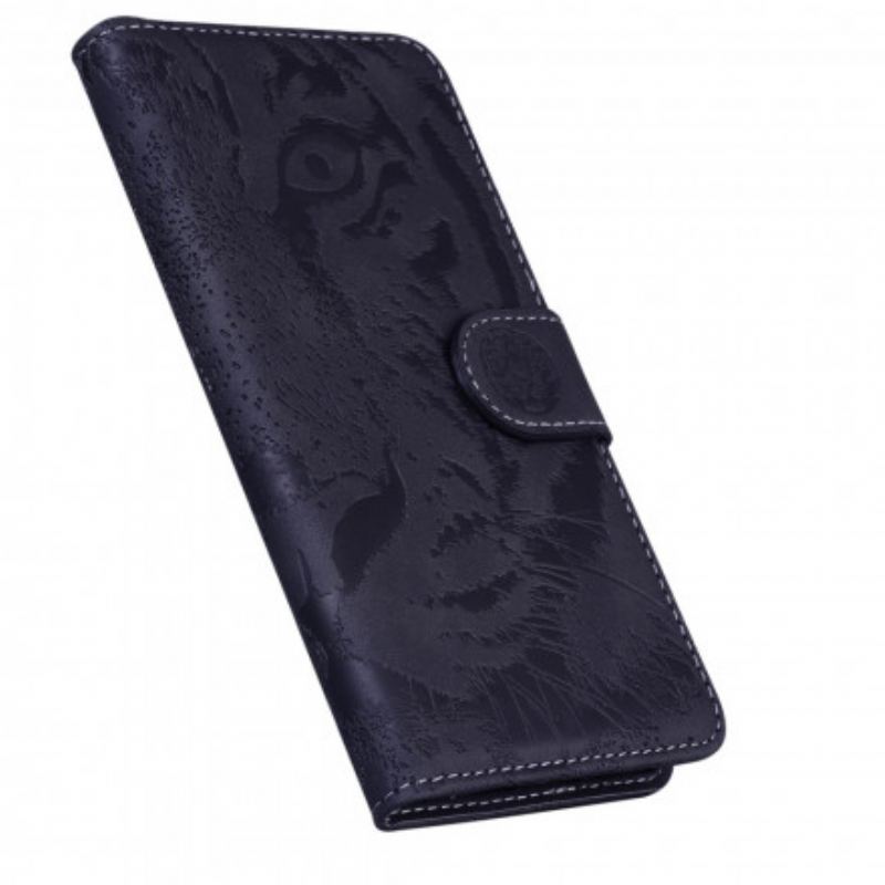 Capa Flip Para Samsung Galaxy M31 Estampa Cara De Tigre