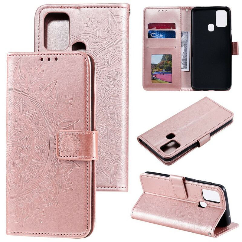 Capa Flip Para Samsung Galaxy M31 Mandala Do Sol