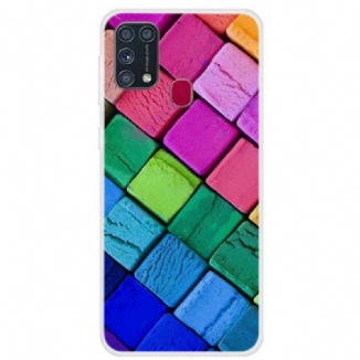 Capa Para Samsung Galaxy M31 Cubos Coloridos