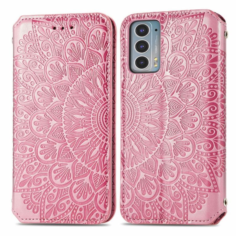 Capa De Celular Para Motorola Edge 20 Flip Virar Mandala