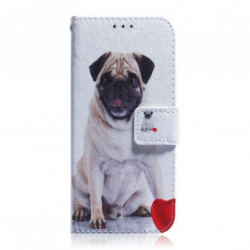 Capa Flip Para Motorola Edge 20 Cachorro Pug