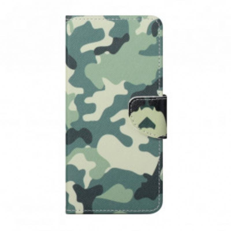 Capa Flip Para Motorola Edge 20 Camuflagem Militar