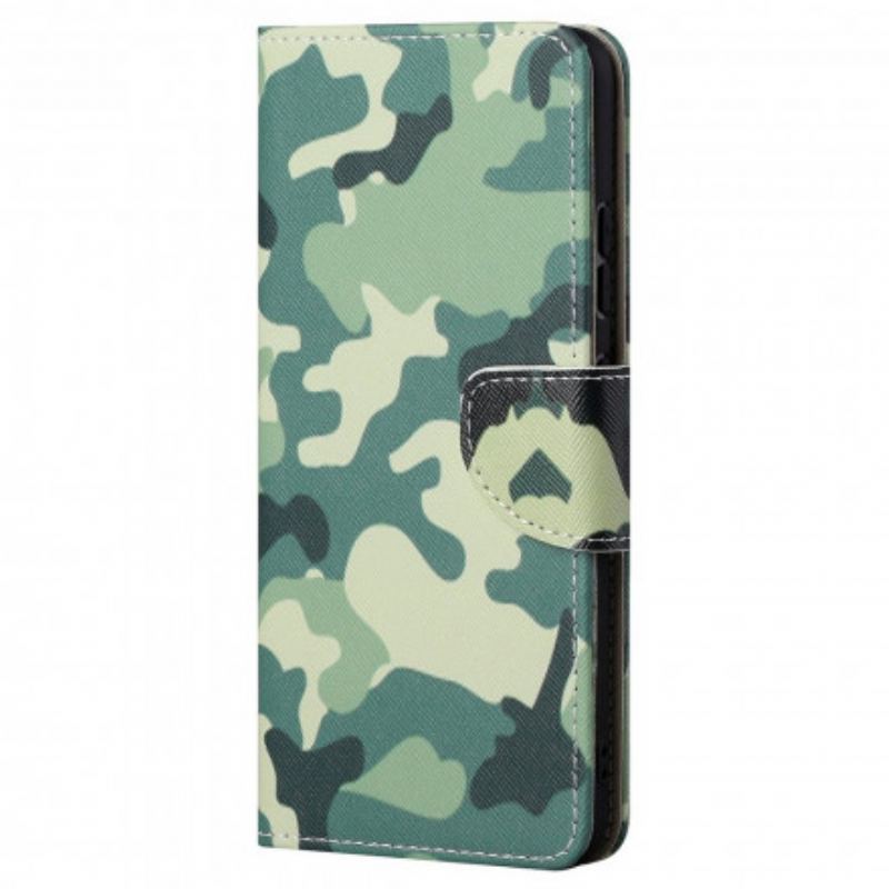 Capa Flip Para Motorola Edge 20 Camuflagem Militar