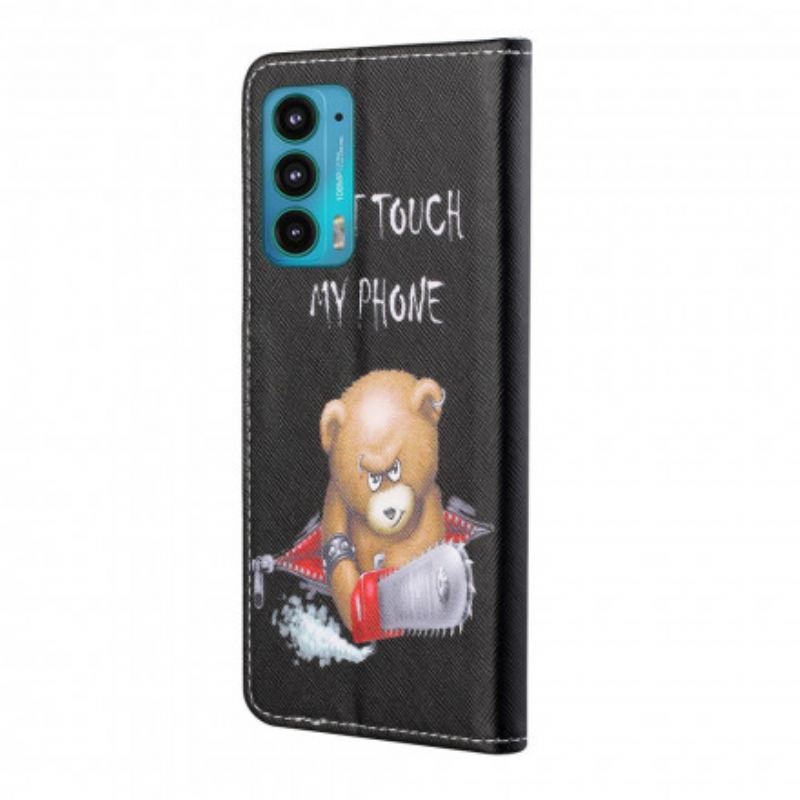 Capa Flip Para Motorola Edge 20 Urso Perigoso