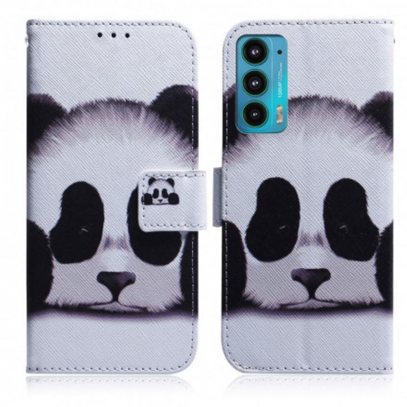 Capa Folio Para Motorola Edge 20 Cara De Panda