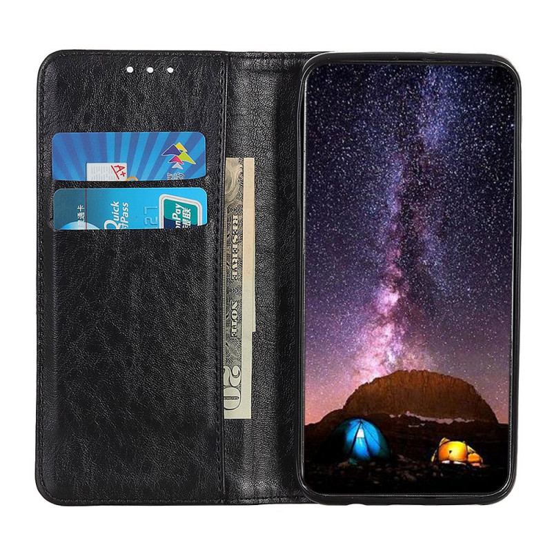 Capa De Celular Para Huawei Nova 8i Flip Couro Rachado Fosco