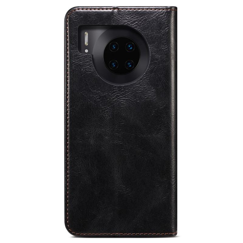 Capa De Celular Para Huawei Nova 8i Flip Couro Sintético Encerado