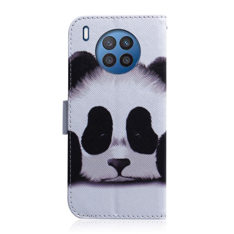 Capa De Couro Para Huawei Nova 8i Cara De Panda