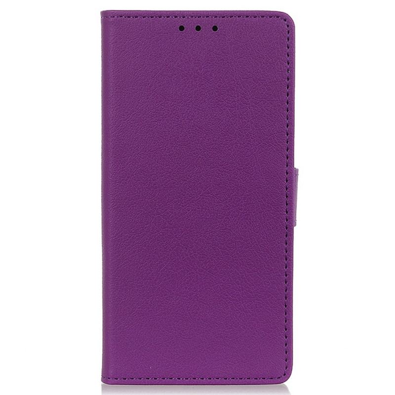 Capa De Couro Para Huawei Nova 8i Efeito Couro Brilhante Simples