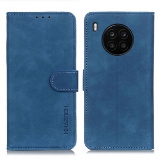 Capa De Couro Para Huawei Nova 8i Efeito Couro Vintage Khazneh