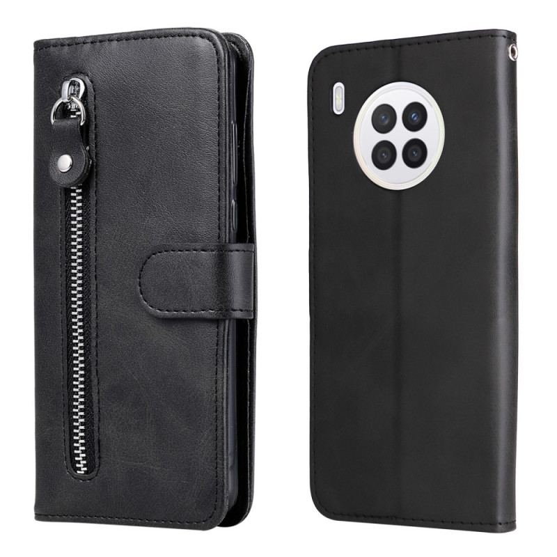 Capa Flip Para Huawei Nova 8i Porta-moedas Vintage