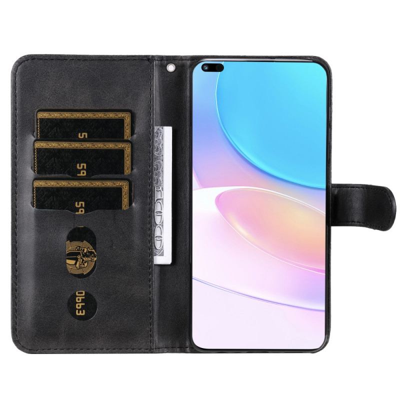 Capa Flip Para Huawei Nova 8i Porta-moedas Vintage