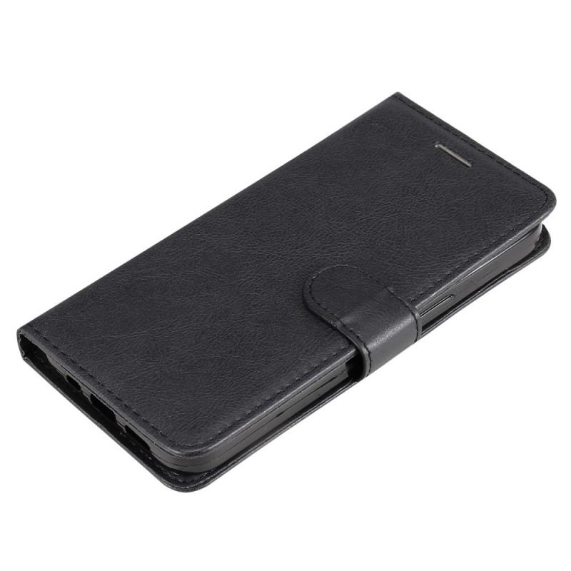 Capa Folio Para Huawei Nova 8i De Cordão Efeito De Couro Com Tiras