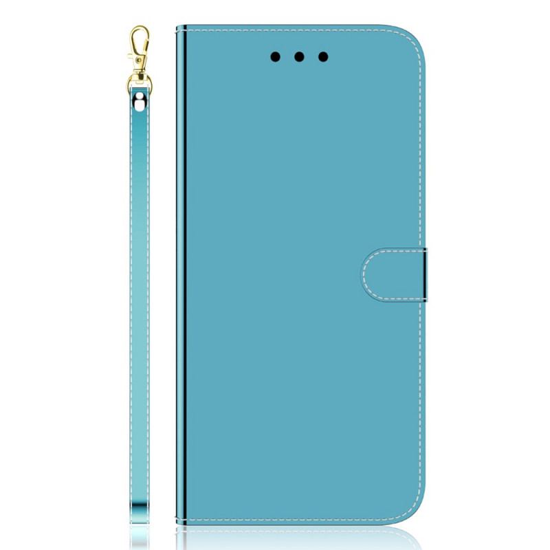 Capa Folio Para Huawei Nova 8i Capa De Espelho De Couro Sintético