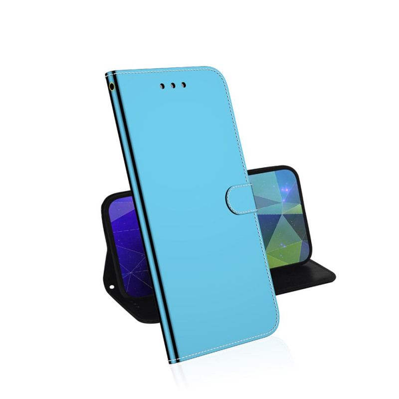 Capa Folio Para Huawei Nova 8i Capa De Espelho De Couro Sintético