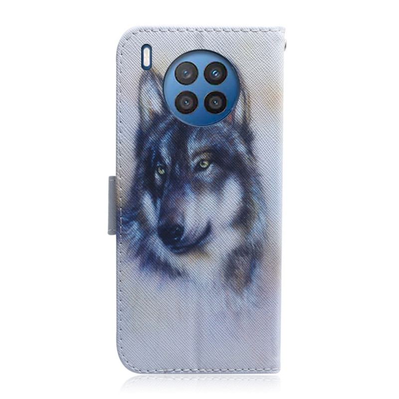 Capa Folio Para Huawei Nova 8i Olhar Canino