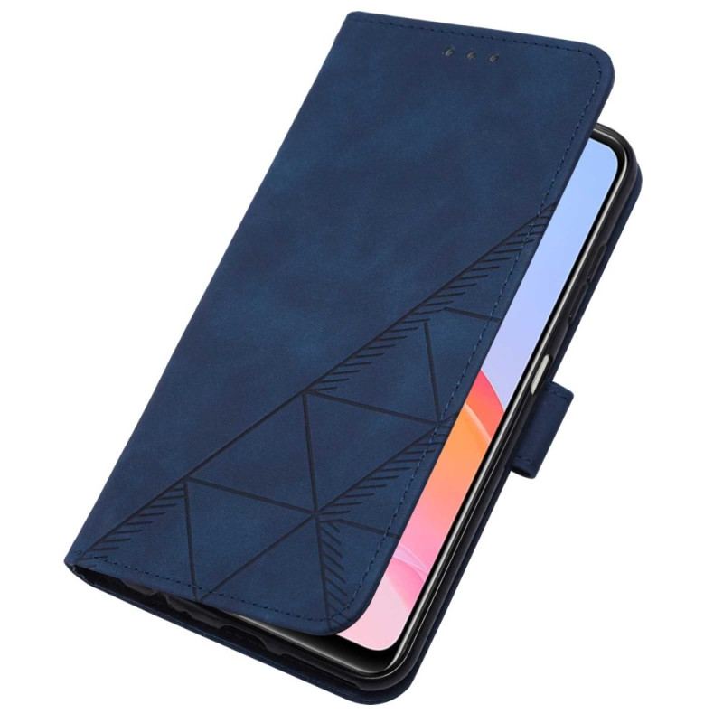 Capa Flip Para Vivo Y21s Efeito Couro Pirâmide