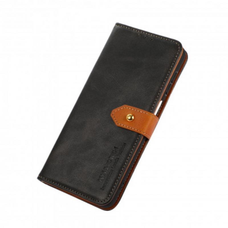 Capa Flip Para Vivo Y21s Fecho Dourado Bicolor Khazneh