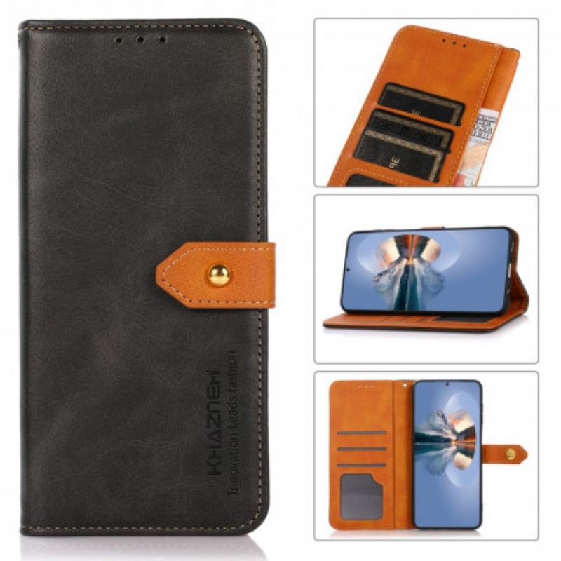 Capa Flip Para Vivo Y21s Fecho Dourado Bicolor Khazneh