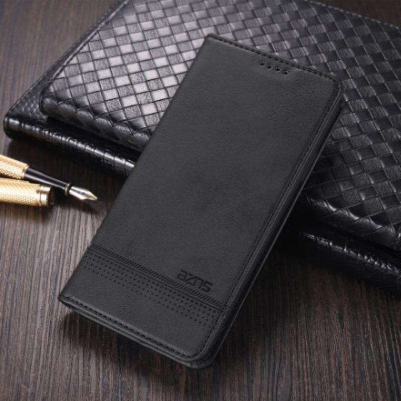 Capa De Celular Para Xiaomi Redmi Note 9 Pro 5G Flip Estilo De Couro Azns