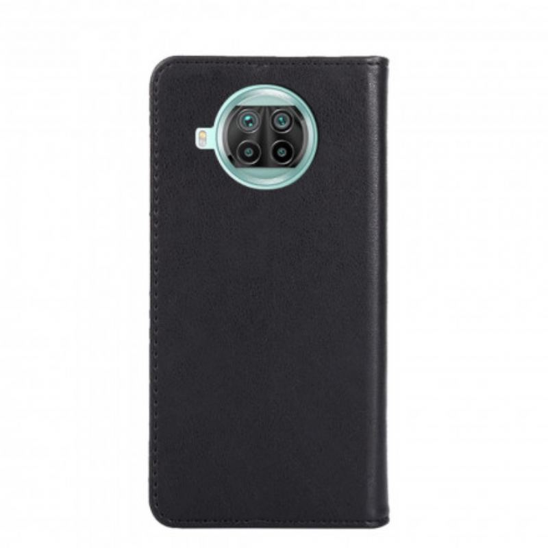 Capa De Celular Para Xiaomi Redmi Note 9 Pro 5G Flip Estilo De Couro Com Rebite