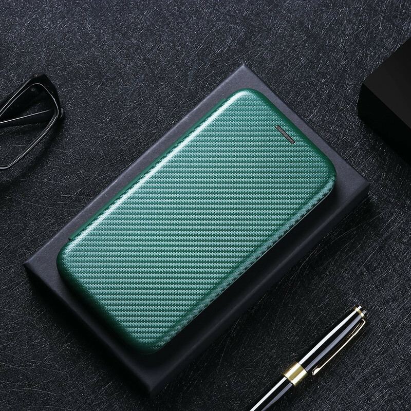 Capa De Celular Para Xiaomi Redmi Note 9 Pro 5G Flip Fibra De Carbono