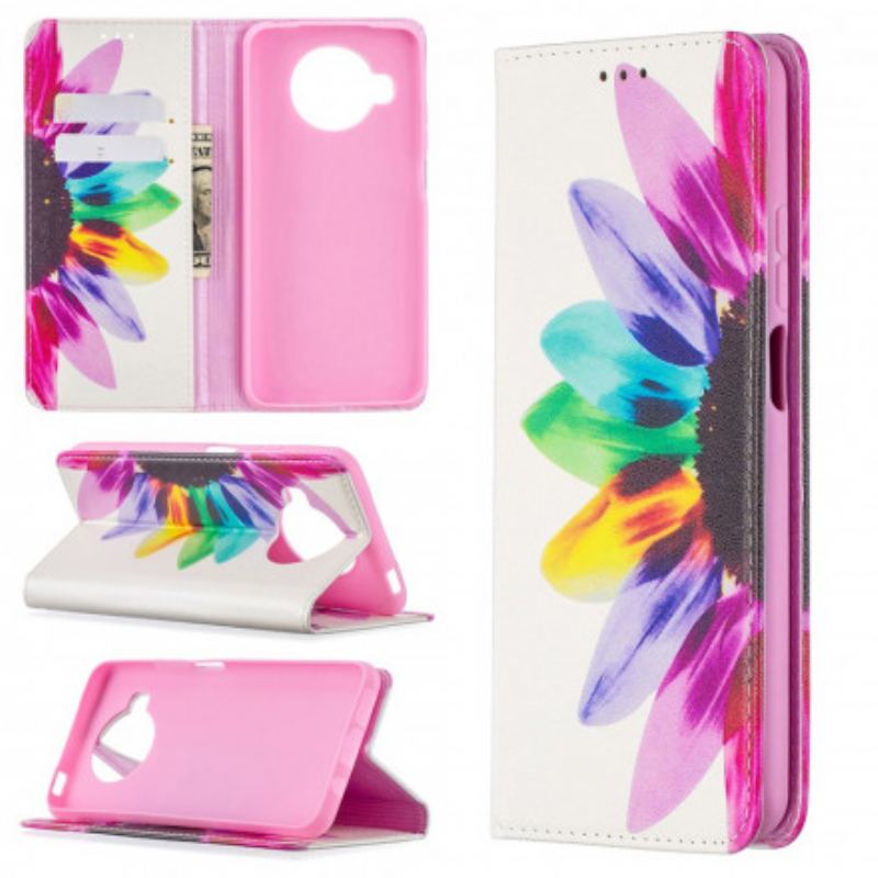 Capa De Celular Para Xiaomi Redmi Note 9 Pro 5G Flip Flor Aquarela