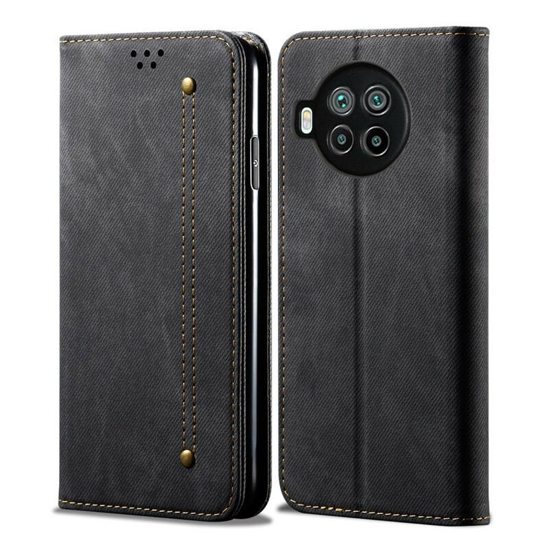 Capa De Celular Para Xiaomi Redmi Note 9 Pro 5G Flip Tecido Jeans