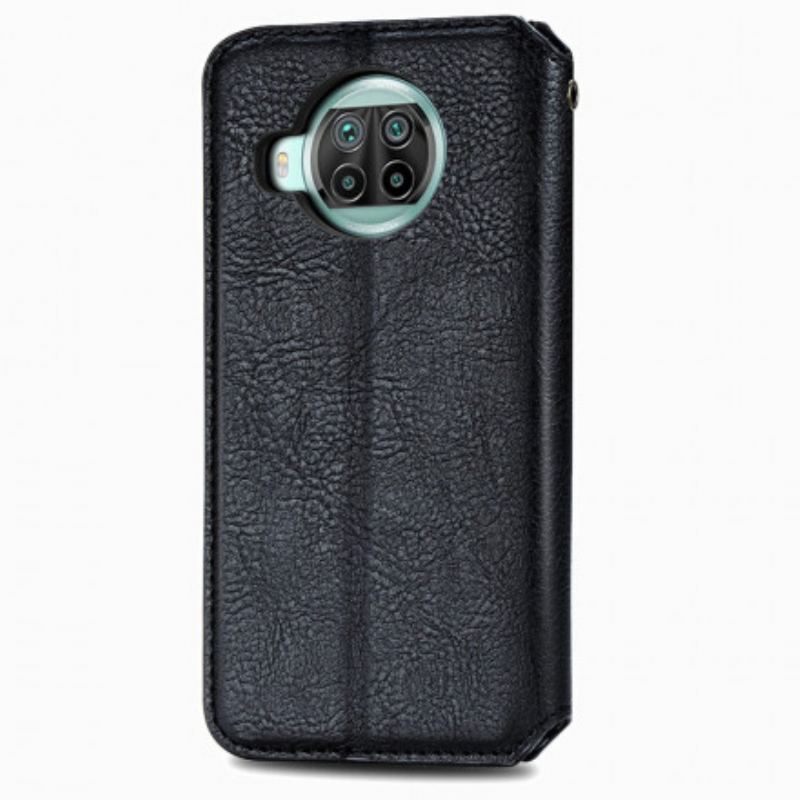 Capa De Celular Para Xiaomi Redmi Note 9 Pro 5G Flip Textura Diamante Efeito Couro