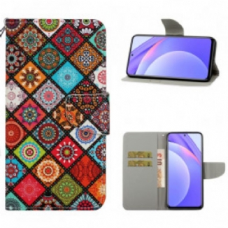 Capa De Couro Para Xiaomi Redmi Note 9 Pro 5G Colcha De Mandala