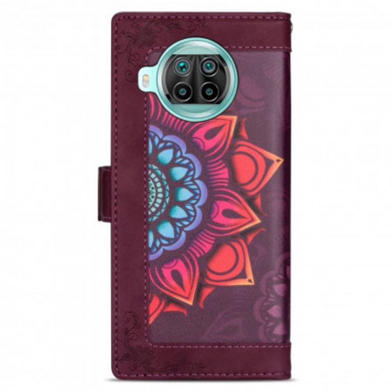 Capa De Couro Para Xiaomi Redmi Note 9 Pro 5G De Cordão Mandala Strappy