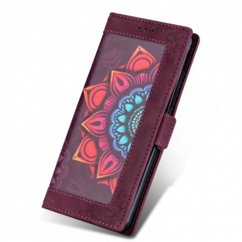 Capa De Couro Para Xiaomi Redmi Note 9 Pro 5G De Cordão Mandala Strappy